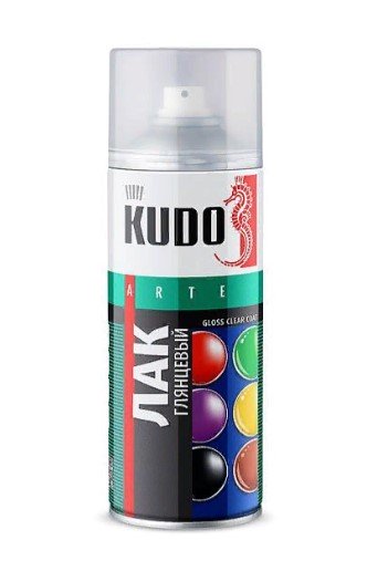 Лак аэрозольный универсальный акриловый (глянец) "KUDO" 520 мл. - купить в Самаре и Тольятти. 