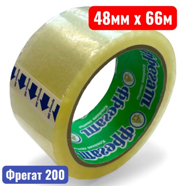 Клейкая лента (скотч), 48 мм х 66 м, "Фрегат 200", 40 мкм, прозрачный (36) - купить в Самаре и Тольятти. 