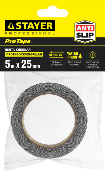 Клейкая лента (скотч) противоскользящая 25 мм х 5 м STAYER Profi (12270-25-05) - купить в Самаре и Тольятти. 