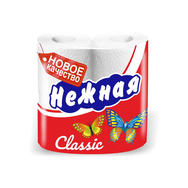 Туалетная бумага Comfort Мягкий знак/Нежная Classic, 2-х слойная, (уп. 4шт.) - купить в Самаре и Тольятти. 