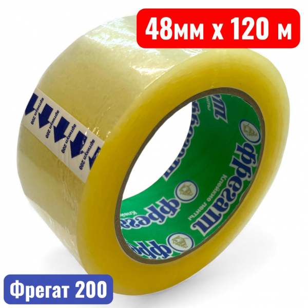 Клейкая лента (скотч), 48 мм х 120 м, "Фрегат 200", 40 мкм, прозрачный (36) - купить в Самаре и Тольятти. 