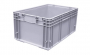 Ящик пластиковый п/п 594 х 396 х 280 мм, серый, RL-KLT 6280 (дно перфорированное) - купить в Самаре и Тольятти. 