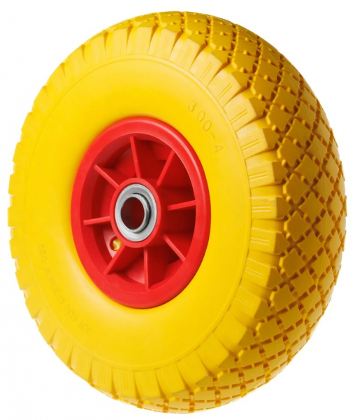 Колесо PU1806-20, d260, пенополиуретан, пласт. диск, шариковый подшип. (20 мм) (120 кг)  - купить в Самаре и Тольятти. 