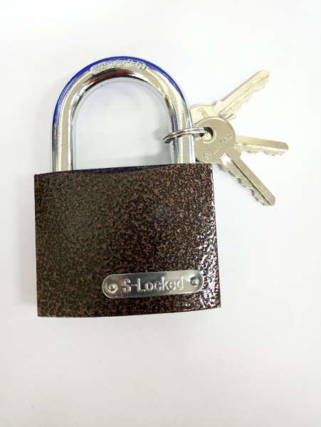 Замок навесной S-Locked 75 мм медь (6/36) - купить в Самаре и Тольятти. 
