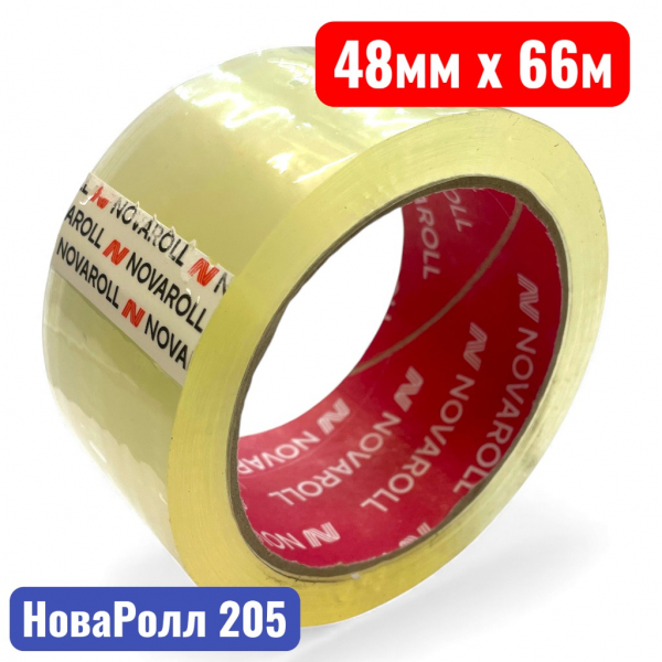 Клейкая лента (скотч), 48 мм х 66 м, "Нова Ролл 205", 45 мкм, прозрачный (36) - купить в Самаре и Тольятти. 