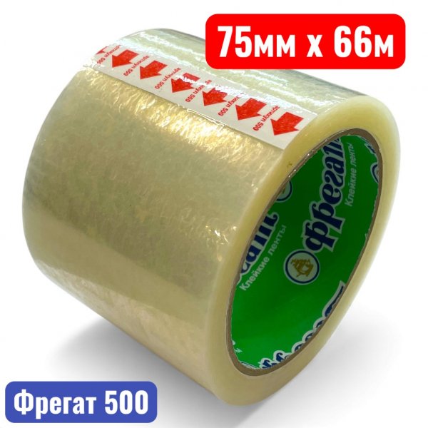 Клейкая лента (скотч), 75 мм х 66 м, "Фрегат 500", 45 мкм, прозрачный (24) - купить в Самаре и Тольятти. 